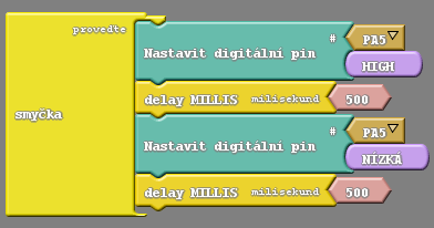 Ardublock blikání